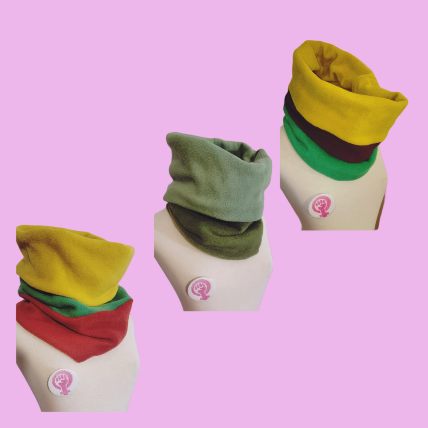 Flip over, double faced Tubes.Wear it inside out!