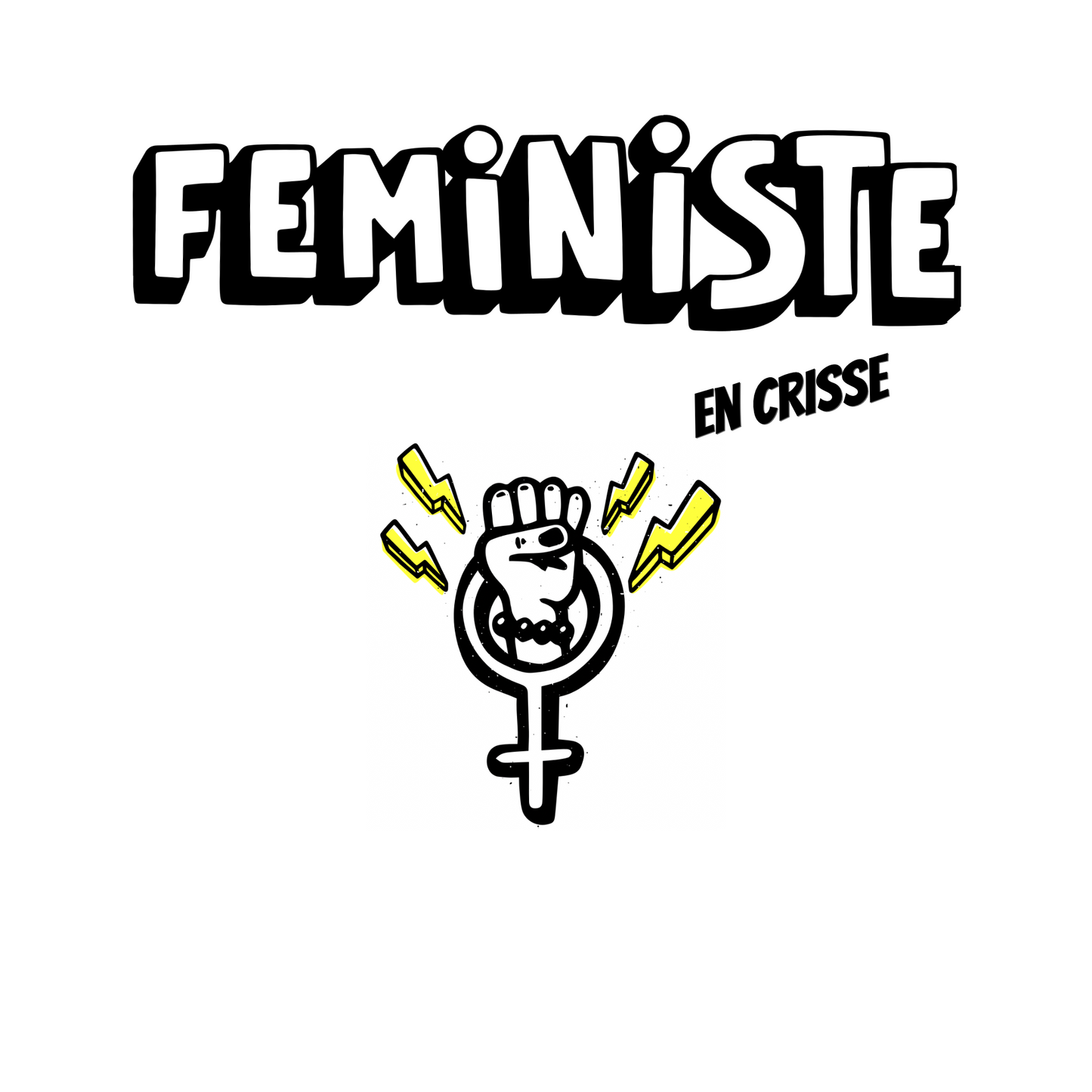 Λευκό t-shirt ladies fit & DTF τυπώματα στα γαλλικά.