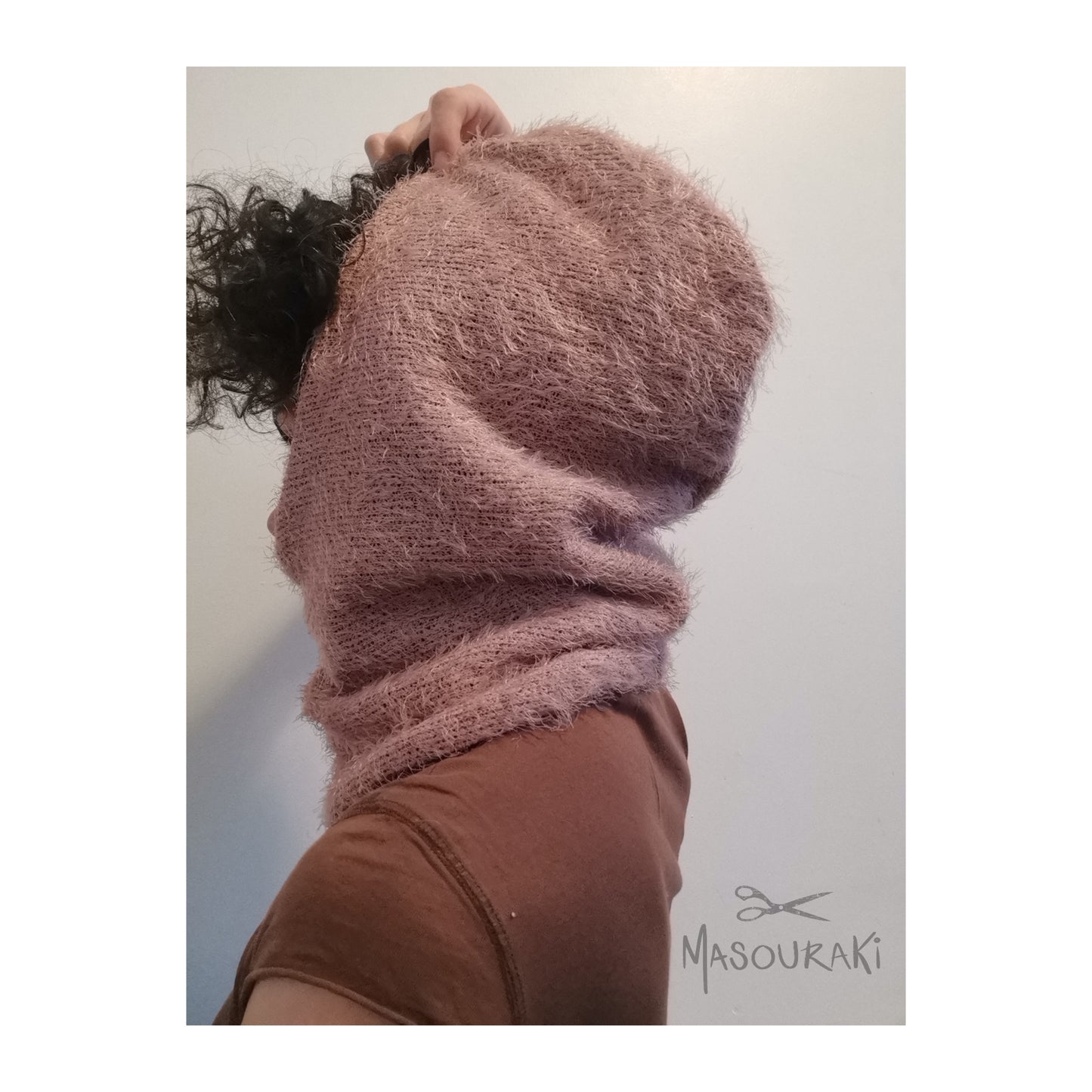 Double-faced Polar fleece hood with neck warmer