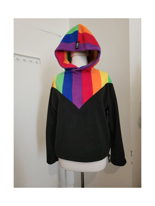 Crop fleece hoodie
