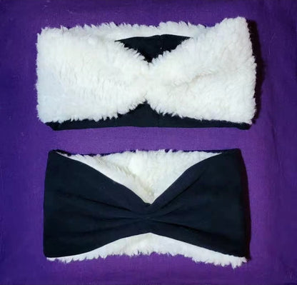 Reversible Headband fleece & sherpa