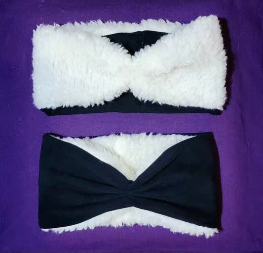 Reversible Headband fleece & sherpa