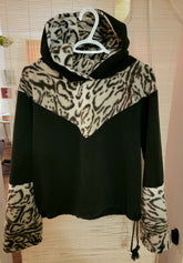 Crop fleece hoodie