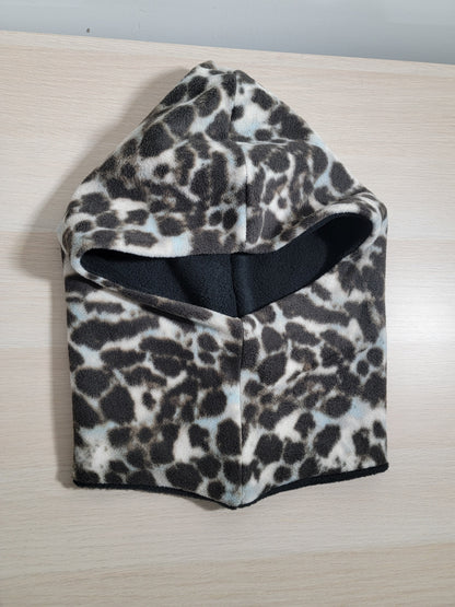 Double-faced Polar fleece hood with neck warmer