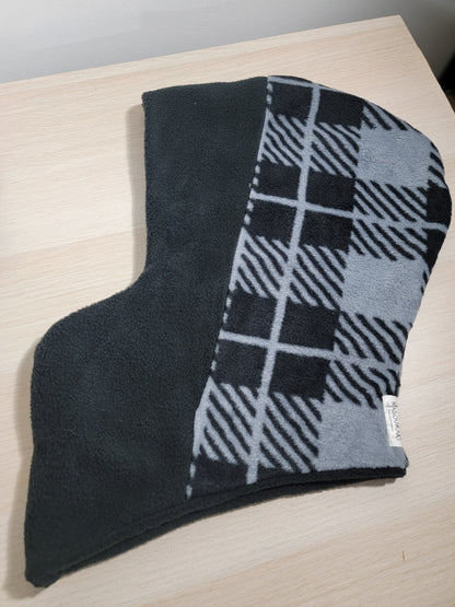 Double-faced Polar fleece hood with neck warmer