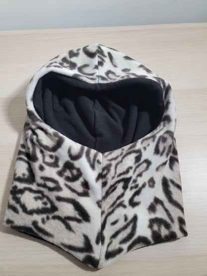 Double-faced Polar fleece hood with neck warmer