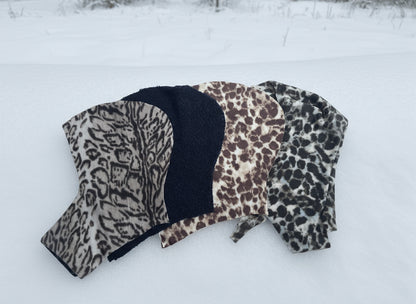 Double-faced Polar fleece hood with neck warmer