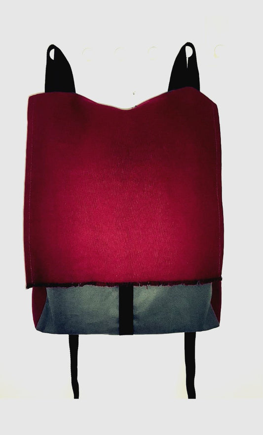 Hand made canvas backpack